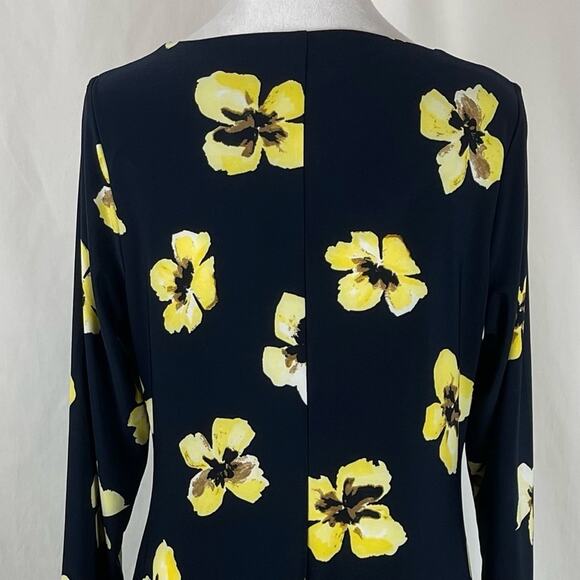 Tommy Hilfiger Black W Bold Floral Office To Date Night Dress NWOT Size 10 - Picture 7 of 14
